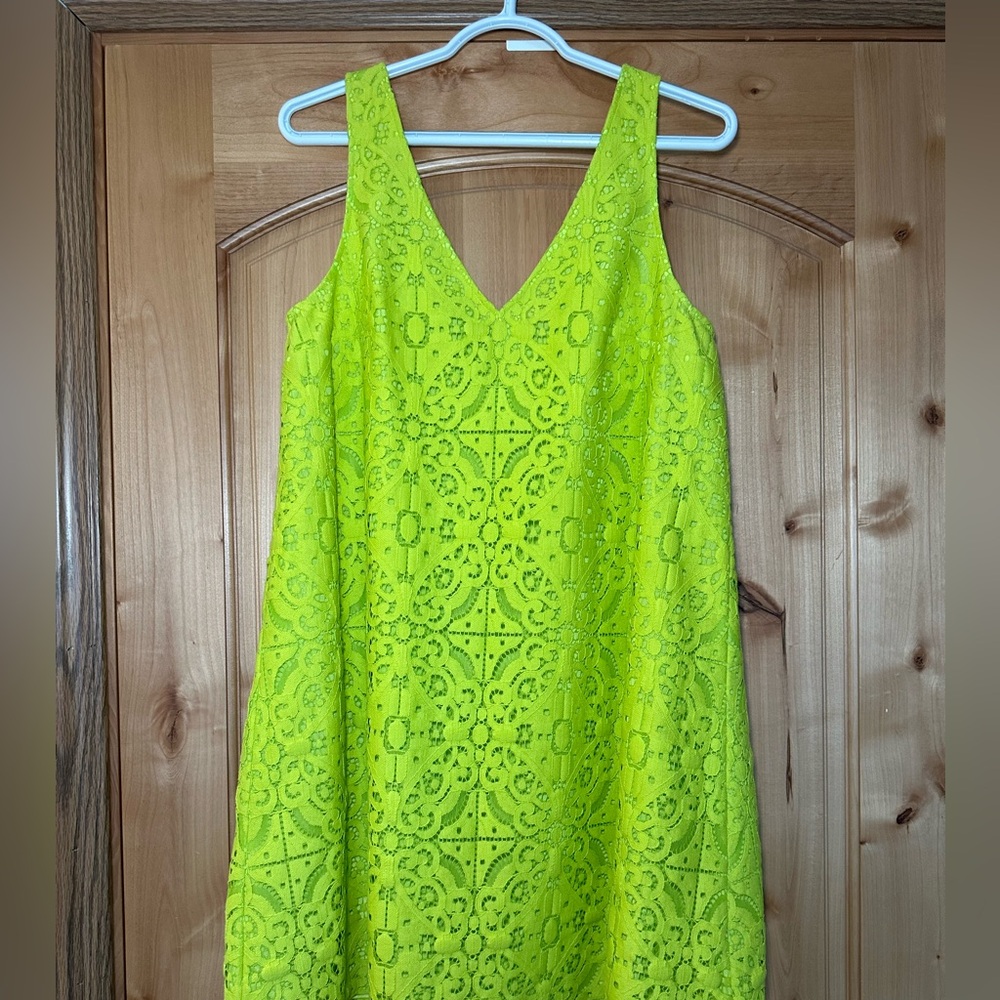 Lilly Pulitzer Anamaria Dress Medium Lime Ricky